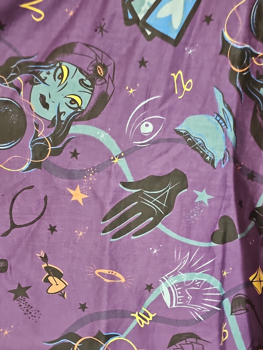 Pinup Couture Purple Astrology Print A-Line Skirt - Picture 3 of 3